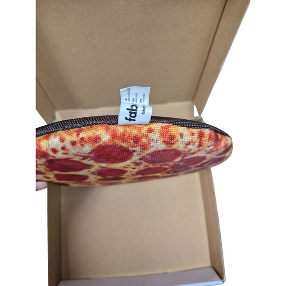 Fabdog 10" Pizza Squeaky Dog Toy - Pepperoni Design - Durable Plush Material - Picture 8 of 8